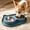 #125Blue, variant on Stainless Steel Anti Choke Double Dog Cat Bowl, Slow Feeding Column Reduces Vomiting for Fast Eaters, Non Tip Weighted Base for Food and Water