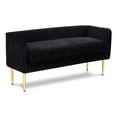 thumbnail image 1 of Meridian Furniture Audrey Black Velvet Bench, 1 of 6
