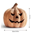 thumbnail image 6 of 9 PC Fall Decor - Halloween Handmade Resin Pumpkin Jack O' Lantern Decorations for Outdoor Indoor, Cute Spooky Decoration Centerpieces for Tables Porch Yard Home Kitchen Front Door Mantel, 6 of 20