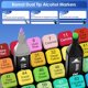 thumbnail image 2 of Set de rotuladores artísticos Banral Alcohol, 72 colores, doble punta, con funda, 2 of 8