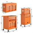 Aukfa Tool Chest, 2 in 1 Steel Rolling Tool Box & On Wheels for
