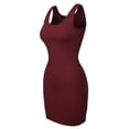thumbnail image 7 of MixMatchy Women's Stylish Round Neck Sleeveless Premium Cotton Long Line Bodycon, 7 of 7