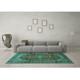 thumbnail image 3 of Ahgly Company Indoor Rectangle Medallion Turquoise Blue Traditional Area Rugs, 2' x 3', 3 of 4