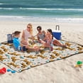 thumbnail image 5 of Extra Large Picnic Beach Blanket Waterproof Sand Proof Portable Outdoor Mat Beagle Dogs and Plants 60x80, 5 of 9