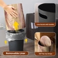 thumbnail image 3 of Bote de basura Ciao Stilista con tapa abatible, madera granulada, 15 litros, paquete de 2, 3 of 8