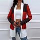 thumbnail image 2 of Chaqueta de Punto de Manga Larga Con Costuras A Rayas de Color Para Mujer Abrigo de Cárdigan de Otoño A Rayas Informal Odeerbi  ODB-6, 2 of 6