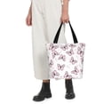thumbnail image 4 of Lsque Pink Butterflies (2) Pattern Beach Tote,Shoulder Handbag,Spacious Tote Bag,Lightweight Travel Bag,Versatile Shopping Bag, 4 of 6