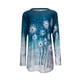 thumbnail image 2 of Camisetas de mujer Estampado floral Manga larga Otoño Loose Fit Pullover Blusa Túnica para el trabajo, 2 of 5