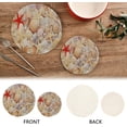 thumbnail image 4 of SKYSONIC 2 Pack Tropical Seashells Pearls Starfishes Trivet Mat Summer Ocean Marine Pot Holders Set Hot Pads Potholder Cotton for Kitchen Weave Pot Mat Cooking Baking Decor Home, 4 of 7