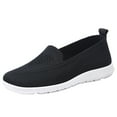 thumbnail image 2 of XIAQUJ Femmes Confortables Mode Décontractée Respirantes Légères Couleur Unie Automne et Hiver Espadrilles de Mode pour Femmes Noir 7(38), 2 of 5