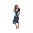 thumbnail image 3 of Women's Nightshirt Loungewear Short Sleeve Nightgown Plus Size Sleepwear Pajama Dress, 3 of 6