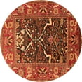 thumbnail image 1 of Ahgly Company Indoor Round Oriental Orange Industrial Area Rugs, 5' Round, 1 of 4