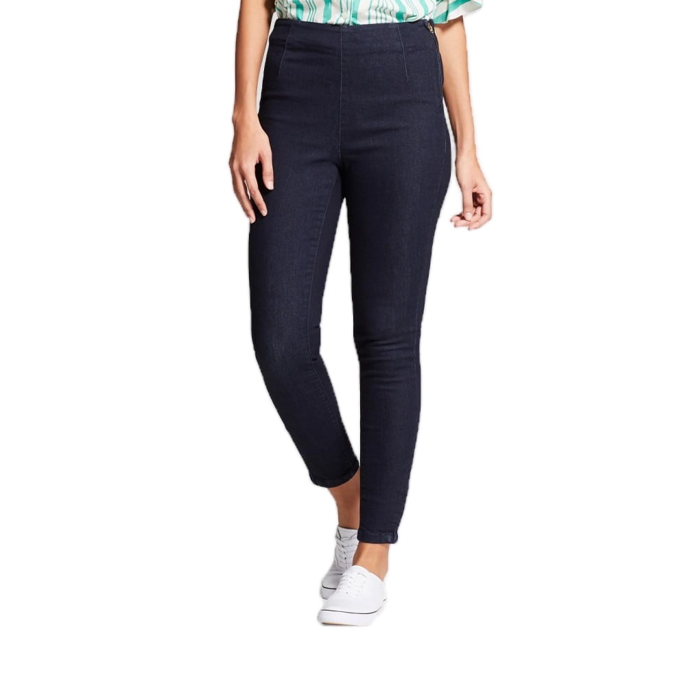 Women Skinny Denim Stretch Zipper 