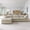 Khaki, variant on Sdorens Free Convertible Sectional Sofa Modular Couch,Modern Linen Fabric Sofa for Living Room,Apartment and Small Space,Ottoman,Khaki