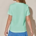 thumbnail image 6 of Teen Girls T Shirts Solid Toddler Girl Short Sleeve Shirt Loose Soft Toddler Girl Summer Outfits 10-12 Years Girls Clothes Cute&nbsp;Girl&nbsp;Clothing, 6 of 9