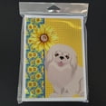 thumbnail image 3 of Summer Sunflowers White Pekingese Greeting Cards and Envelopes Pack of 8 7 in x 5 in, 3 of 3