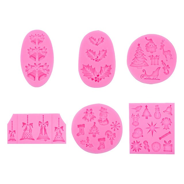 Moldes de fondants de Navidad para cocina, bombones, pasteles, regalos para hornear, amantes del horneado, Style7,11 Feliz Sencillez