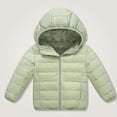 thumbnail image 3 of HAOTAGS Girls Down Jacket (2-13) Casual Winter Hooded Warm Nylon Spandex Quilted Coat Green Size 8, 3 of 9