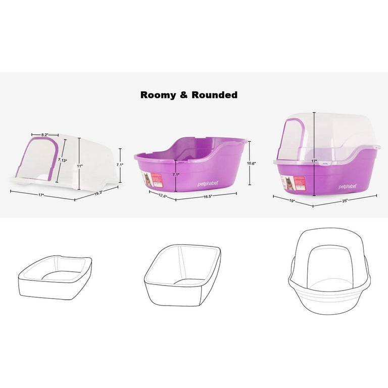 Petphabet litter top box with lid