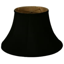 Royal Designs 16" Shallow Bell Lamp Shade Black with Gold Lining