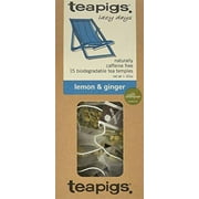teapigs Lemon and Ginger Tea, 15 bags-DEL