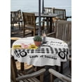 thumbnail image 2 of Outdoor Tablecloths with Umbrella Hole & Zipper, Sunflowers Round Tablecloth 54 Inch, Spring Botanical Truck Pig Wooden Grain Waterproof Table Cloth, Patio/Pool/Picnic Table Covers, 2 of 8