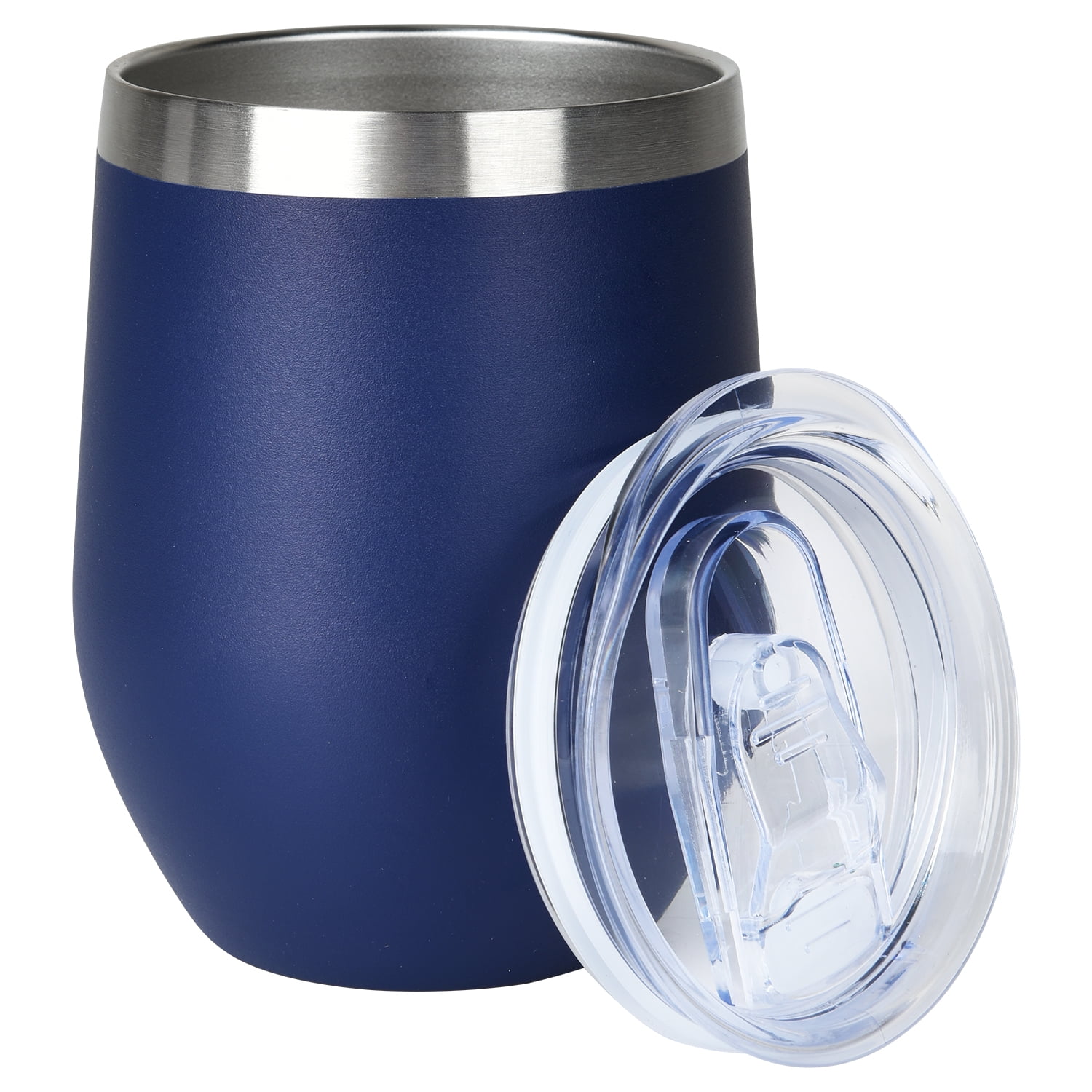 12oz Wine Tumbler With Lid - Glass Blue – SunwillBiz