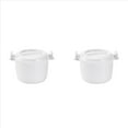 thumbnail image 2 of 2X Microwave Rice Cooker Multifunction Small Lunch Container Microwave Cooker Cookware for Microwave Oven 17.5X21X14cm,2 x Microwave Rice Cooker,white, 2 of 9