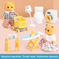 thumbnail image 5 of Juego de muebles para casa de muñecas para niños, juguetes en miniatura, accesorios para casa de muñecas, juguetes de simulación para niños, niñas y niños pequeños a partir de 3 años con baño, 5 of 5