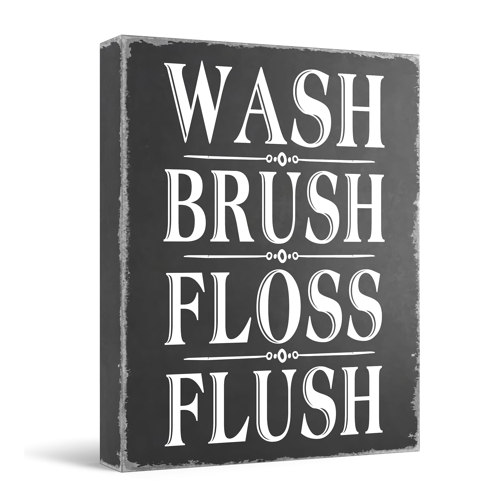 Blackwater Trading Moose Bathroom Rules Brush Wash Flush Floss Sign Plaque Lodge Cabin 5x10 