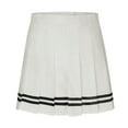 thumbnail image 5 of Dpytoraw Fashion Women Plaid Pleated A Line Skirt Burnout High Waist Short Skirt, 5 of 5