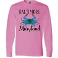 thumbnail image 3 of Inktastic Baltimore Maryland Vacation Blue Crab Long Sleeve T-Shirt, 3 of 5