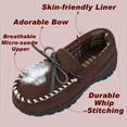 thumbnail image 4 of HOMEHOT Boys Slippers Boys Moccasin Slippers Memory Foam House Slippers Non-slip Rubber Sole Indoor Outdoor Brown Toddler 10, 4 of 8