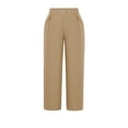 thumbnail image 5 of Asymmetrical Button Pleated Women's Wide Leg Trousers Solid High Waist Versatile Style for 2026 All-season Office Wear Weekend Casual Outing, 5 of 5