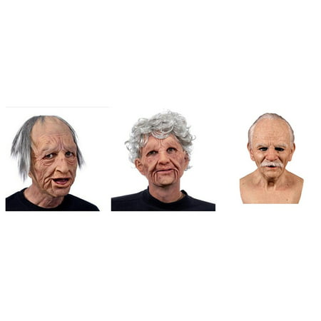 Halloween Props Funny Face Wig Old Man Mask Old Man Headgear Realistic |  Walmart Canada
