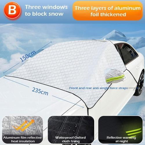 Auto-aAtend Car Windscreen Cover, Magnetic Car Windshield Coverwith Two  Mirror Covers, Ultra Thick Protective Snow Cover - Snow Ice Frost Sun UV  Dust