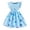 Sky Blue, variant on uikmnh Girls Ribbed Sleeveless Print Flowy Dress Summer Casual Party Toddler Outdoor Size:5-6 Years