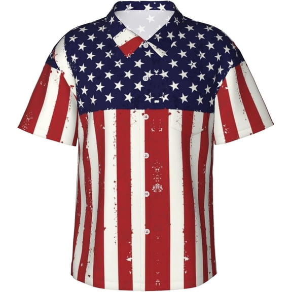 Dot Red and Black Mens Hawaiian Shirt Short Sleeve Casual Button Up Tropical Summer Beach Shirt