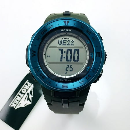 Casio Casio Men S Solar Powered Triple Sensor Grey And Blue Pro Trek Watch Prg330 2a Walmart Com Walmart Com