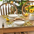 thumbnail image 5 of Sm:)e Summer Sunflowers Placemats Set of 4, Vintage Spring Summer Flower Home Kitchen Dining Decor,12 x 18 Inch, 5 of 7
