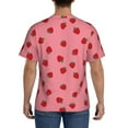 thumbnail image 3 of Bixox Men's Strawberries Printed Short Sleeve Skinny Athletic T-Shirt, 3 of 6