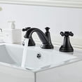 thumbnail image 2 of Single Handle Bathroom Sink Faucet, Matte Black, 2 Handles 3 Holes, 2 of 5