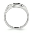 thumbnail image 2 of Sterling Silver Rhodium Plated Men's Polished Diam. Ring (Size 10) Made In India qr6465-10, 2 of 2
