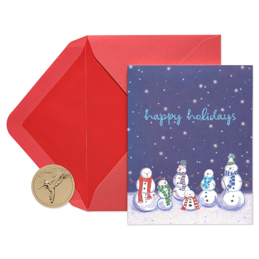 Papyrus Cheery Snowmen Boxed Holiday Cards, 20Count