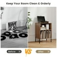 thumbnail image 6 of YYAo Coffee Table,Dining Table,Side Table,Record Player Stand with Record Storage Shelf and Charging Station-Walnut, 6 of 7