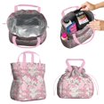 thumbnail image 2 of Pioneer Flower Drawstring Lunch Bag Women - Drawstring Lunch Bag Insulated for Work Office - Stain-Resistant Large Lunchbags for Women with Multi-Pockets, 2 of 6