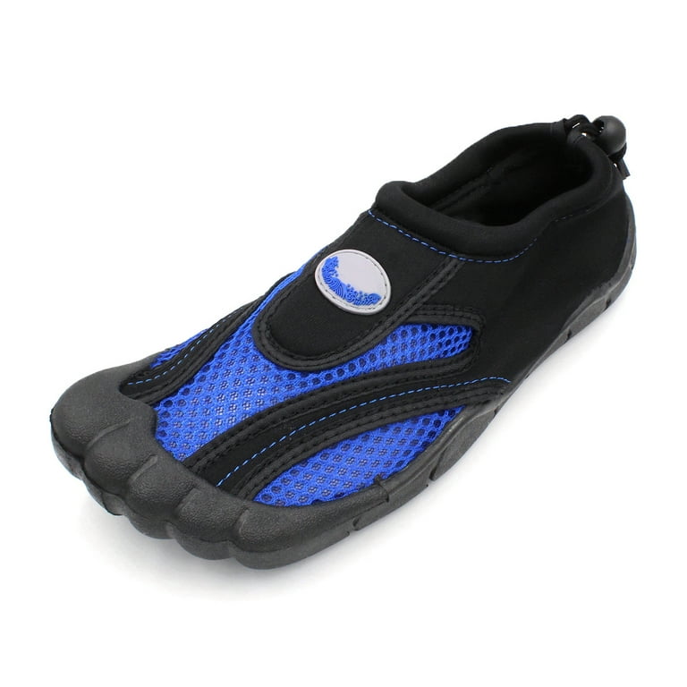 SLM Men's Water Shoes Toe Slide Aqua Socks Slip-On for Swim Beach Quick Dry  