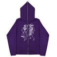 thumbnail image 4 of Sudaderas informales con estampado de calavera Y2k para hombre y mujer, sudaderas con capucha góticas para parejas, sudadera con cremallera de talla grande Harajuku Y2k, 4 of 5