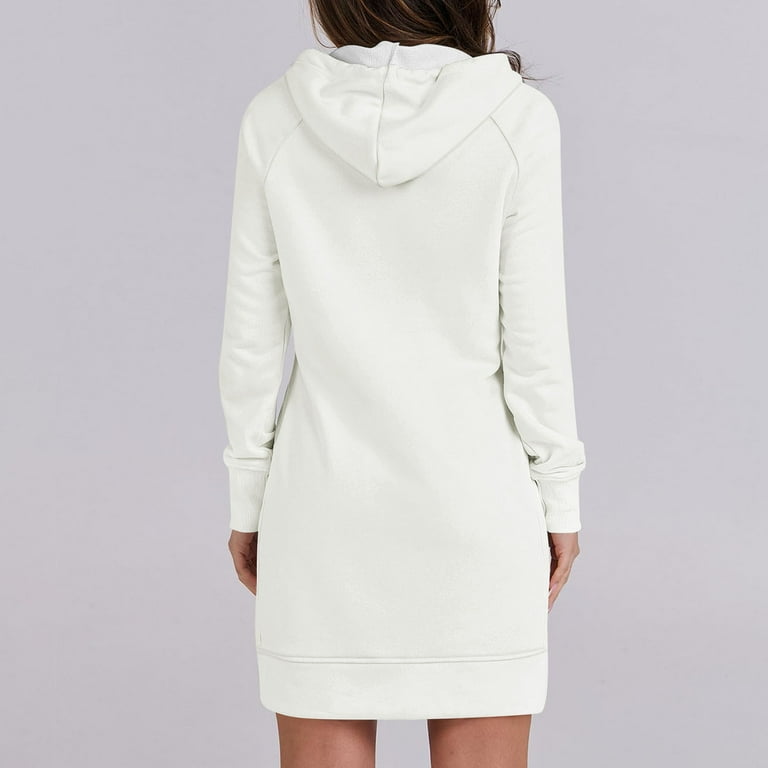 SMihono Deals Sweatshirts Dress for Women Long Sleeve Hoodies - Main Image
