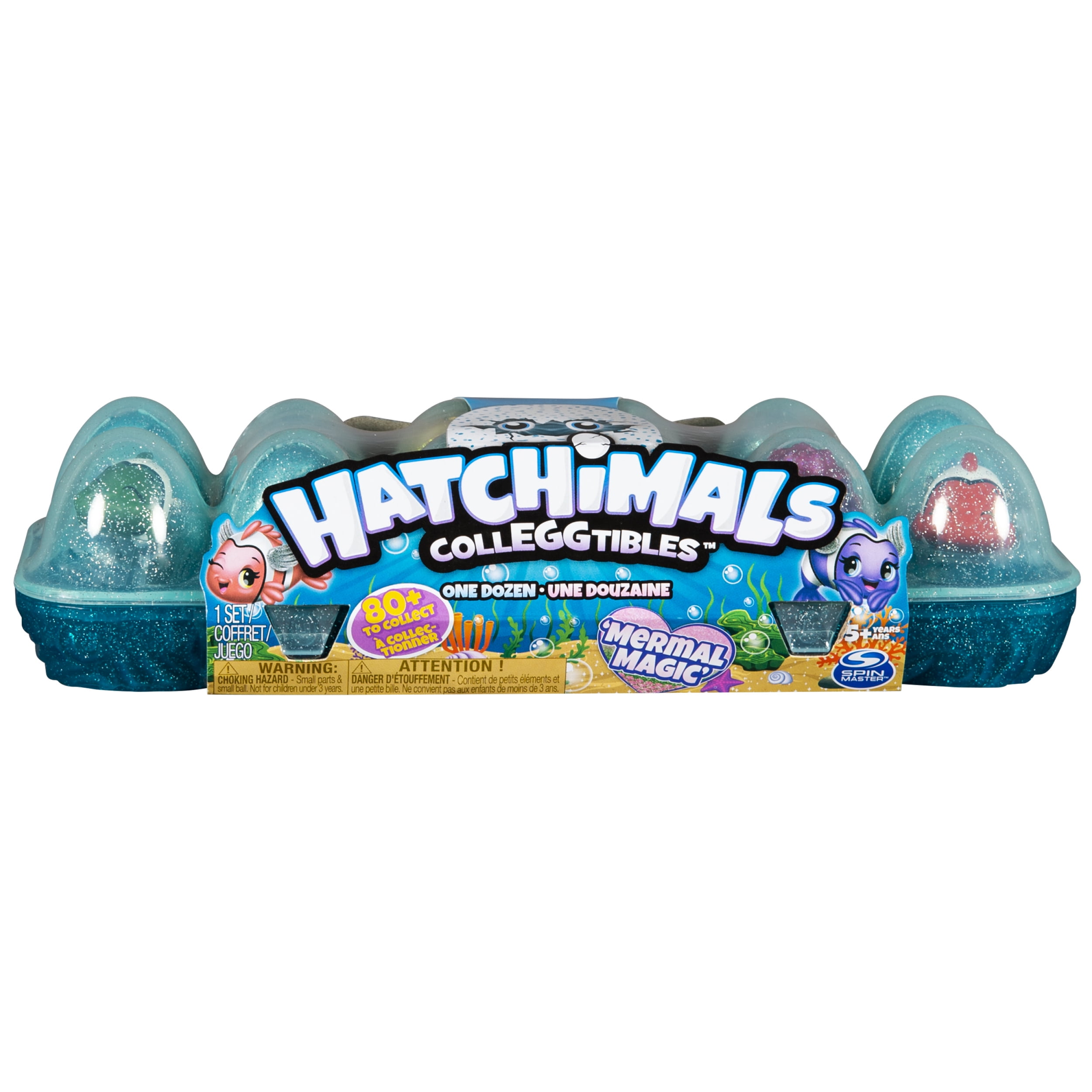 Hatchimals CollEGGtibles Mermal Magic 12 Pack Egg Carton Neon Night Glow 